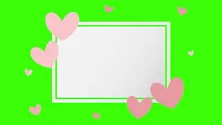 Love heart frame | animated love frame | wedding card | green screen frame effects