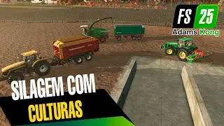 FS25: Como fazer SILAGEM na trincheira com trigo, soja, milho, grama e etc FARMING SIMULATOR 25