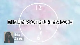Bible Wordsearch | Part 1| 10 words |