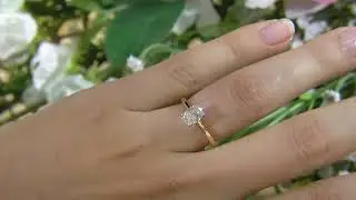 DR065 18k Yellow Gold Solitaire Diamond Engagement Ring