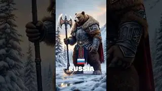 National Animals Depicted as Warriors #shorts #viral #warrioranimals #warriors #midjourney