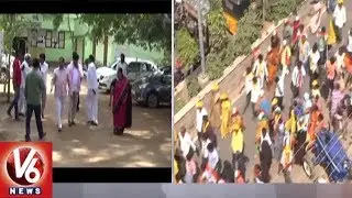 TDP Candidate Nama Nageswara Rao & TRS Candidate Tummala Nageswara Rao Files Nomination | V6 News