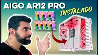INSTALANDO OS FANS AIGO AR12 PRO NO GABINETE GALAXY GLASS DA RISE MODE ! FICOU LINDO !