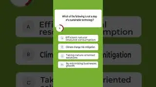Enabling Sustainable Technology? Answer this first? #quiz