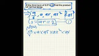 If the second term of gp is 2 then find the product of first 5 terms