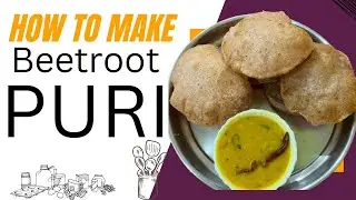 How to make beetroot Puri//Home style//Easy process 😋