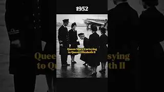 Princess Elizabeth curtsying to Queen Mary  #britishroyalfamily #royalfamily #history #shortsfeed