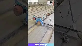 Small Machine Cuts Concrete Stones Into Perfect Size | Satisfying Stone Cutting