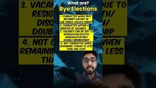 What are Bye Elections #upsc #polity