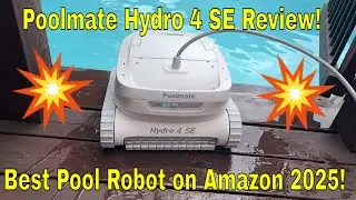 Poolmate Hydro 4SE Robotic Pool Vacuum Review! Best Pool Cleaning Robot on Amazon 2025! Clean Pool!