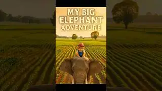 Tabby&rsquo;s Big Adventure Ride With His Elephant Friend😍 #cat #orangetabby