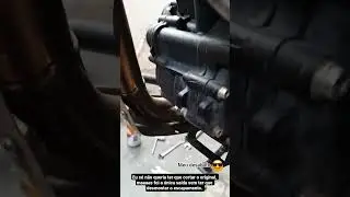 um pequeno empecilho ao instalar o protetor de motor na Himalayan 450. fiz o &oacute;bvio, cortei.