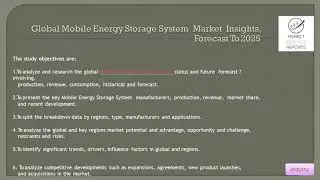 Mobile Energy Storage System Market Growth 2019-2023