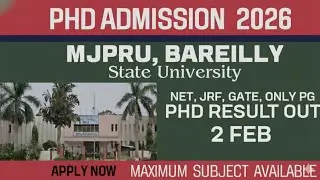 MJPRU Rohilkhand University Bareilly phd Result Out | Mjp Rohilkhand University Bareilly Phd Result
