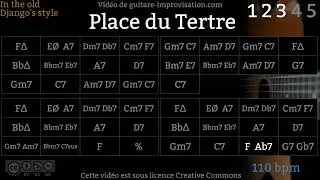 Place du Tertre (110 bpm) - Gypsy jazz Backing track / Jazz manouche