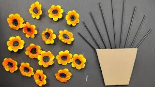 Amazing Pot Style Wall Hanging Ideas/paper Flower Wall Decor/Paper Craft/Wall Hanging/DIY Ideas ||