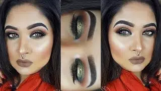 Makeup Revolution Emily Noel  Wants palette/ Drug store /Full face green smokey eyes Makeup Tutorial