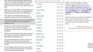 Bible Map 02 - Open an article describing a biblical location (with linked bible references)