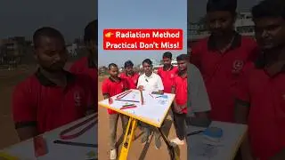 Plane Table Survey Radiation Method Live Practical | CSTI 🔥 #planetablesurvey #surveying #shorts