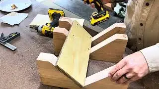 How to make wheel chocks for a car, trailer, or airplane safely with a bandsaw jig.