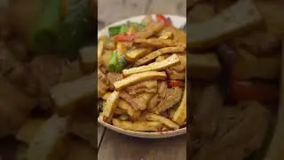 15 sec Recipe of Smoked Tofu & Pork #shorts #cooking #recipe