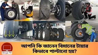 জানেন কিভাবে বিমানের চাকা পরিবর্তন করে? Changing Airplane Tires | Divya Tv |