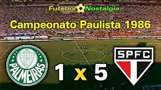 Palmeiras 1 x 5 S&atilde;o Paulo - 27-07-1986 ( Campeonato Paulista )