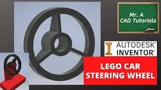 Steering Wheel - LEGO Car Easy Autodesk Inventor Tutorial (Lego Piece 5)