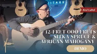 Hozen Guitars | 12-Fret OOO 630mm | Sitka Spruce & African Mahogany | Red Label