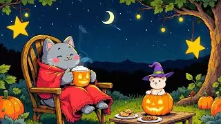 Chill Coffee ☕ | Autumn Nights Under the Starlit Trees 🌠 | Soft Lofi Beats for Study & Relax 🍂