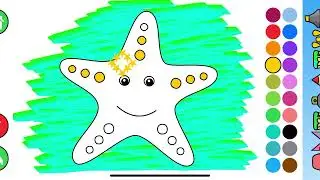 Easy coloring for kids and toddlers, painting using cellphone 🌟🌟🌟🌟⭐️⭐️⭐️🌠🌠🌠