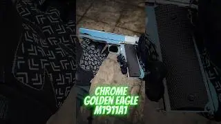 CHROME GOLDEN EAGLE M1911A1 #airsoft #1911 #youtubeshorts #shorts