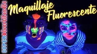 MAQUILLAJE FLUORESCENTE! Pintura NEÓN UV GLOW para luz negra.