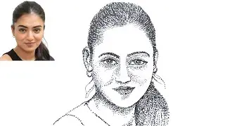 How to draw Nazriya Nazim | step by step)Pencil Drawing | Easy Drawing Tutorial