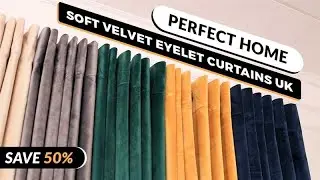 Soft Velvet Eyelet Curtains UK &ndash; Elegant, Modern & Home-Perfect
