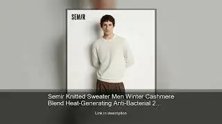 Semir Knitted Sweater Men Winter Cashmere Blend Heat-Generating Anti-Bacterial 2025 New Basic C
