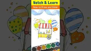 Fast Ice Cream Cart Coloring