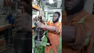 Dismantling marine diesel generator fuel pump 