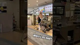 Burger King mania! Guys go over counter #wrestling #619 #rko #wwesuperstar #burgerking #aew