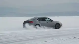 Subaru Legacy BM B4 drifting on ice rally. no music