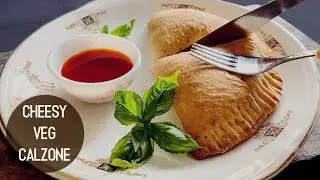 Cheesy Veg Calzone | Pizza Pockets Recipe | Wooed By Food