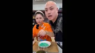 🔴 delicious food eat by pretty woman and handsome man