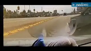 SHOCKING! ROAD RAGE SUSPECT HURLS AN AXE AT FEMALE DRIVER!