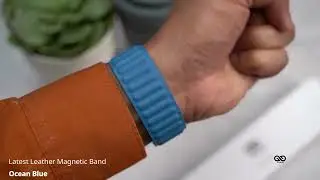Ocean Blue Latest Leather Magnetic Band For Apple Watch 38/40/41/42/44/45mm