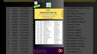 Assistant (BS 16) in PPSC Result (28-04-23) #ppsc #ppsc_notification #ppscresults #youtubeshorts