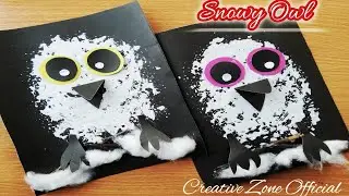 Snowy owl |Winter art project |Owl craft for kids