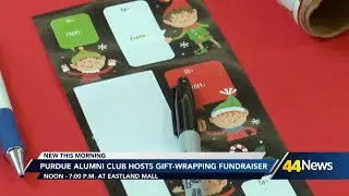 Purdue Alumni gift wrapping event at Eastland Mall today