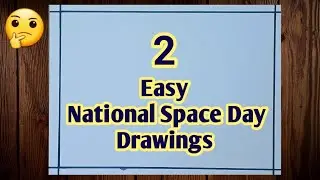 National Space Day Drawing Easy / National Space Day Poster Drawing / Space Day Drawing Easy Steps