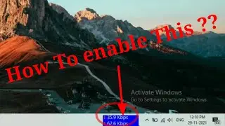 How to enable Network speed meter in windows 10 only in one step ? ||Treta Tech||