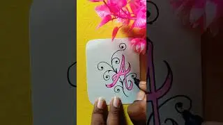 how to draw alphabet A #letter A design# drawing #art#designer letter A